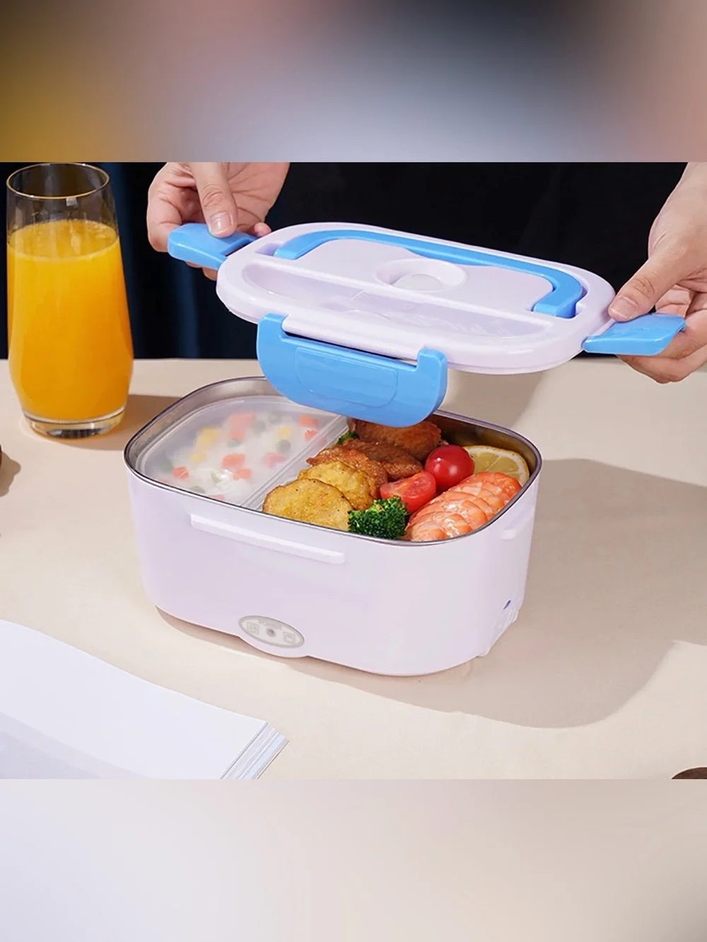 Electric Lunch Box - Grey/Yellow -  NEW